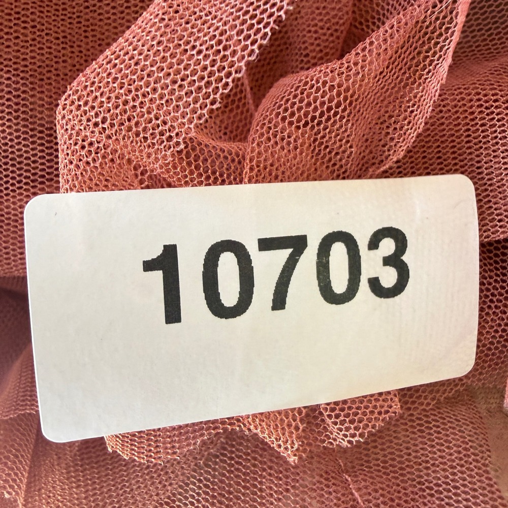 Anthropologie Felicity Tulle Midi Skirt Womens Size S Dusty Rose Ruffle Mesh - Picture 12 of 12